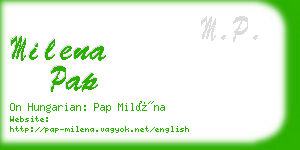 milena pap business card